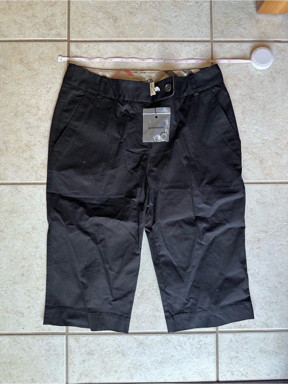 Burberry Women's Black Bermuda chino shorts